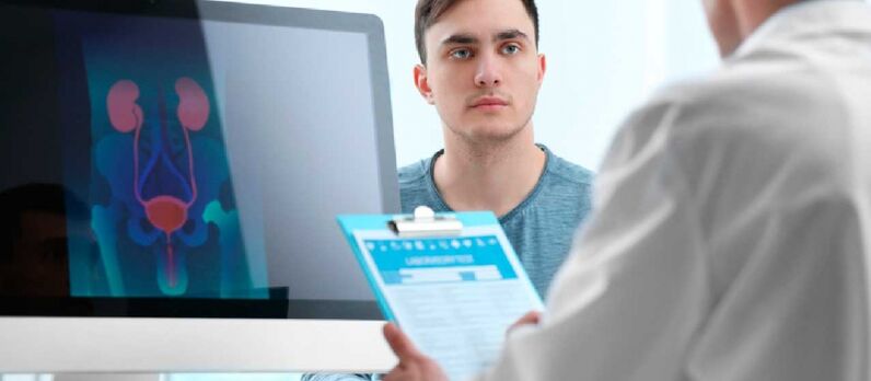 Consulta com um médico para prostatite